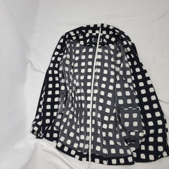 TOPSHOP blazer black and white windowpane check boyfriend coat 2 - Picture 8 of 8